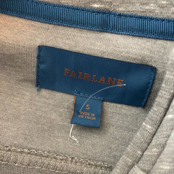 Fairlane Mens Grey Quarter-Zip Pullover Sweatshirt Size S - Picture 3 of 6